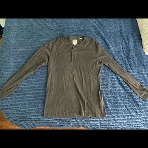 Billy Reid Men's Large Gray Henley